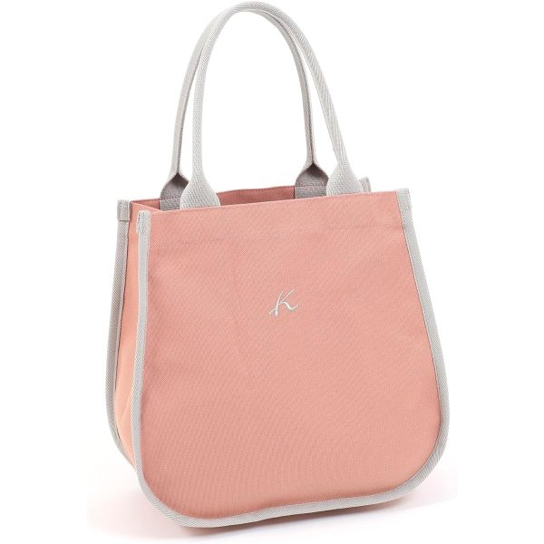Kitamura A4 size compatible simple tote bag R-0747 Women s Pink Light Gray 72821 Sale