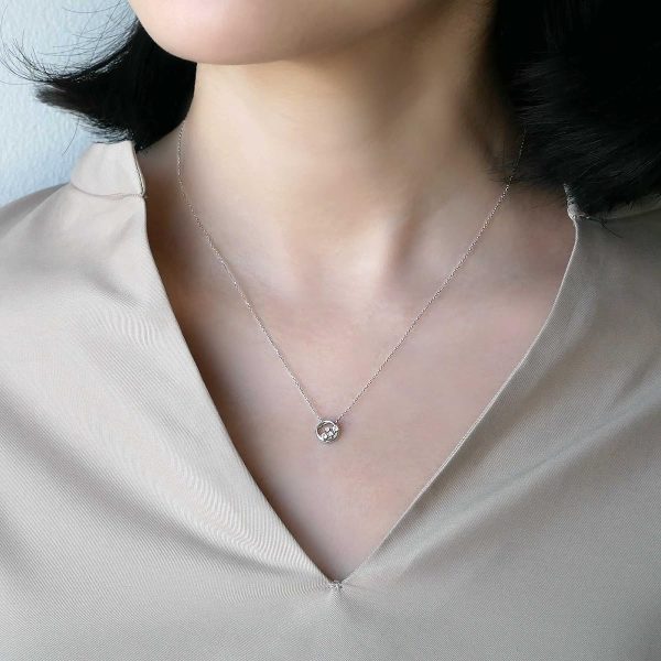 Vendome Aoyama Necklace Platinum Diamond Enblanc APVN203440DI Supply - Image 3