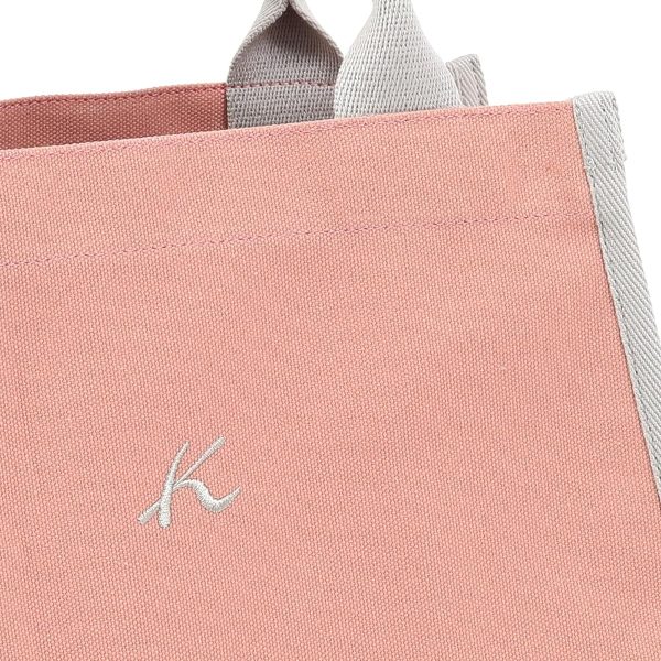 Kitamura A4 size compatible simple tote bag R-0747 Women s Pink Light Gray 72821 Sale - Image 2
